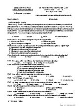 Đề thi kiểm tra chuyên đề lần 2 môn Giáo dục công dân Lớp 10 - Mã đề 628 - Năm học 2019-2020 - Trường THPT Liên Sơn (Có đáp án)